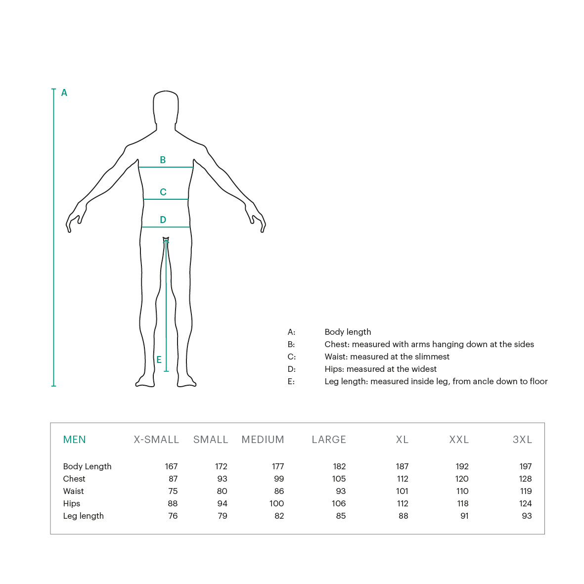 Size guide – TufteWear.com