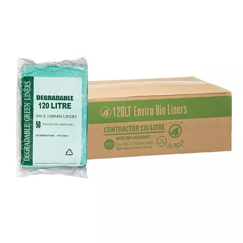 EPI 240L Degradable Green HDPE 15 UM ctn 200