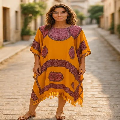 Kaftan Poncho Top - Plus Size 