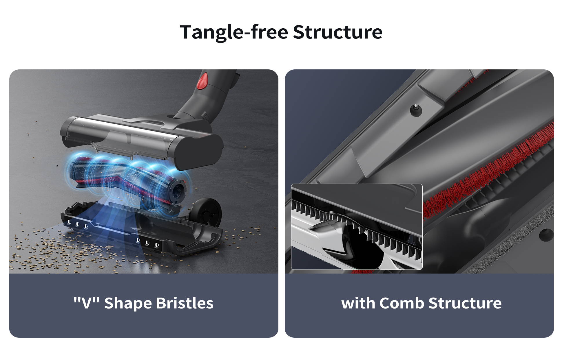 Maircle vacuum cleaner Tangle-Free floor brush