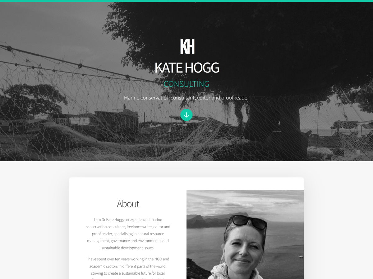 Screenshot of Kate Hogg, from the writer websites collection.