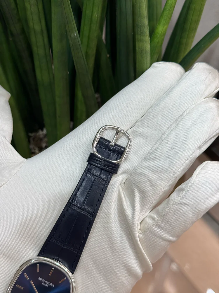 Patek Philippe Golden Ellipse Platinum Blue Dial