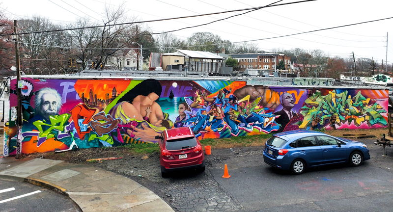 Free self-guided street art walking tours
