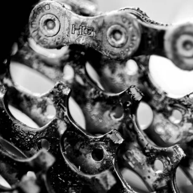 A close up of a Shimano HG Chain