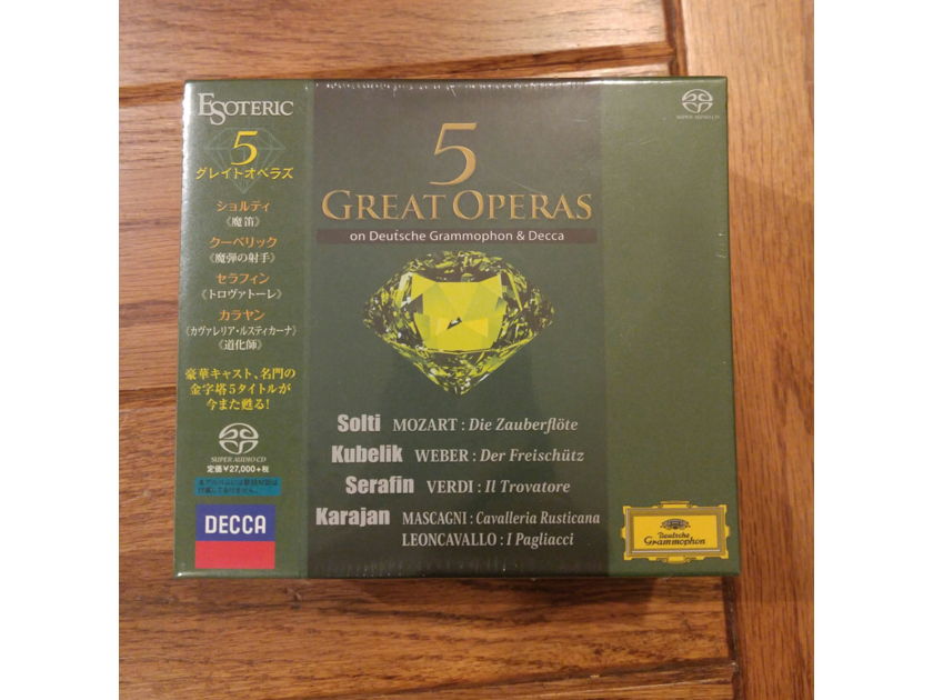 Esoteric - SACD boxset,  - 5 GREAT OPERAS, Mozart, Weber,Verdi , Brand new