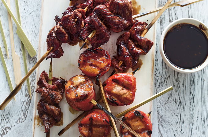 Brochettes de porc pomme-érable