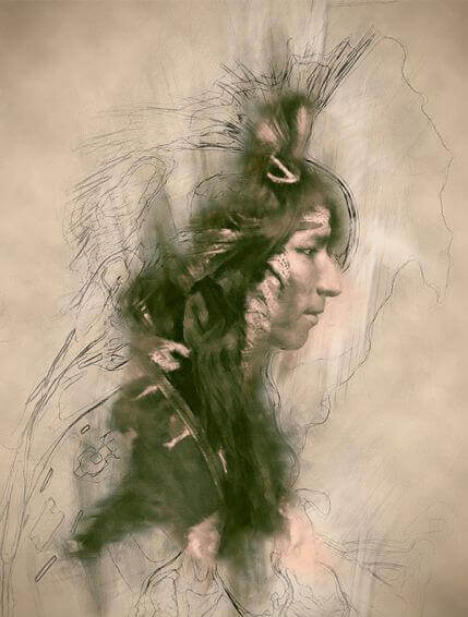 ModernArt 2 Фотошоп экшен - современное искусство мазками краски