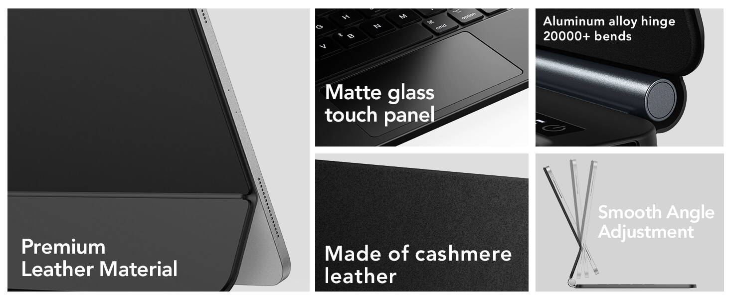Marasone iPad Air 5/4 and Pro 11 Keyboard Case-tablet keyboard case-white