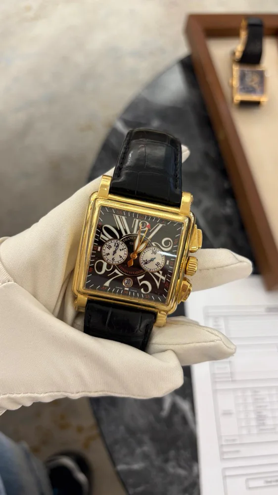 King Cortez Mens 45mm 18K Yellow Gold Box & Paper 2006, image 1