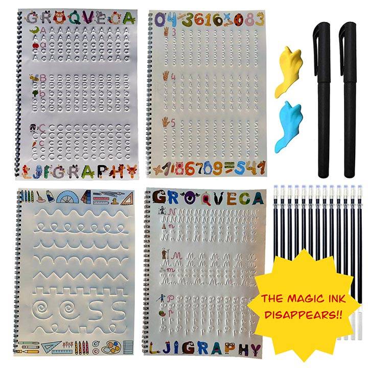 1 x Set Groove Calligraphy Reusable Copybooks Groove Calligraphy USA