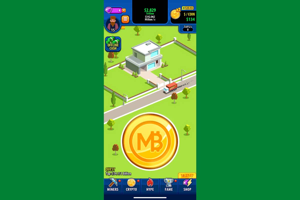 Crypto Trillionaire Button Tapping
