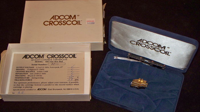 Adcom Crosscoil SXC/Soundsmith High output Moving Coil ...
