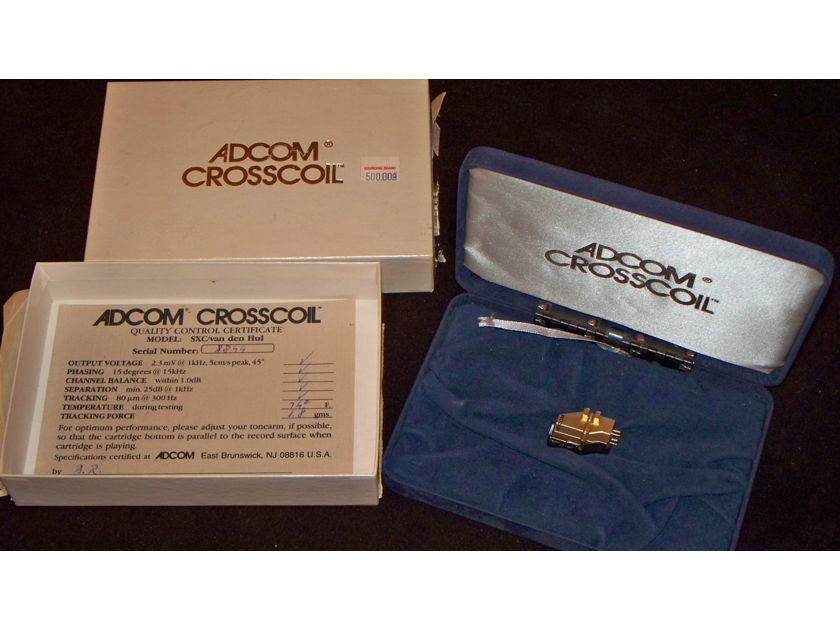 Adcom Crosscoil SXC/Soundsmith High output Moving Coil Cartridge
