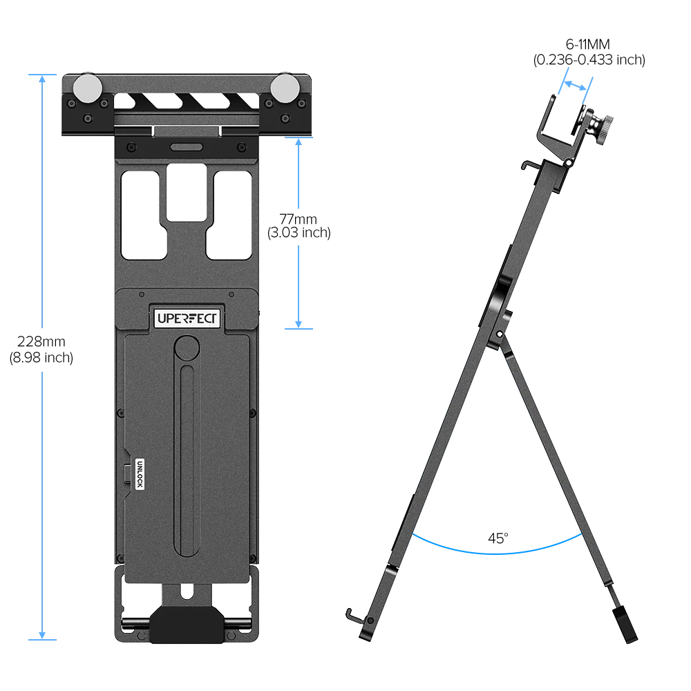 UStand Air S1 - Floating Stacked Portable Monitor Stand for Flexible Dual-Screen Setup
