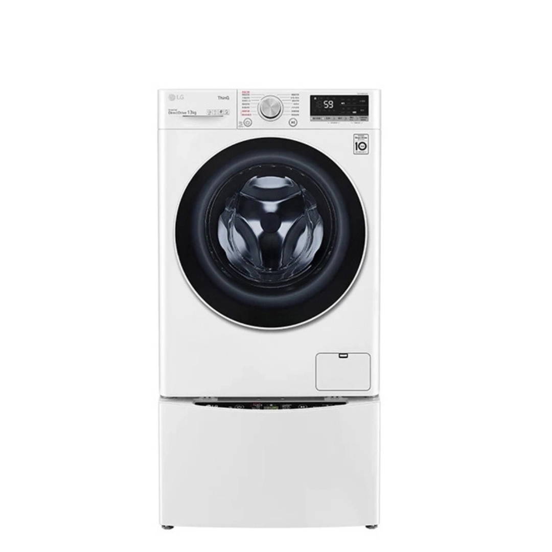 LG樂金 9+2公斤 蒸洗脫烘WiFi TWINWash雙能洗洗衣機 冰磁白(WD-S90VDW+WT-SD201AHW) 無卡分期