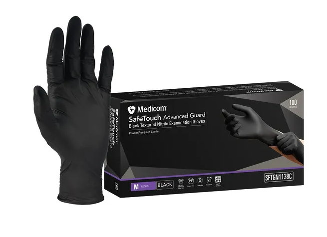 Nitrile BLACK PREMIUM Gloves Box of 100
