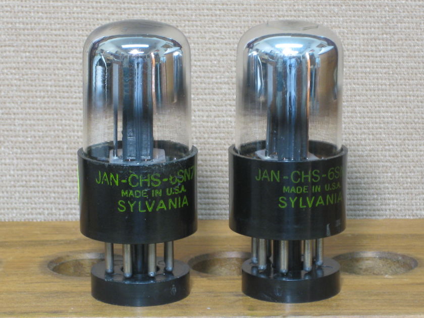 SYLVANIA  JAN-CHS-6SN7W Matching pair