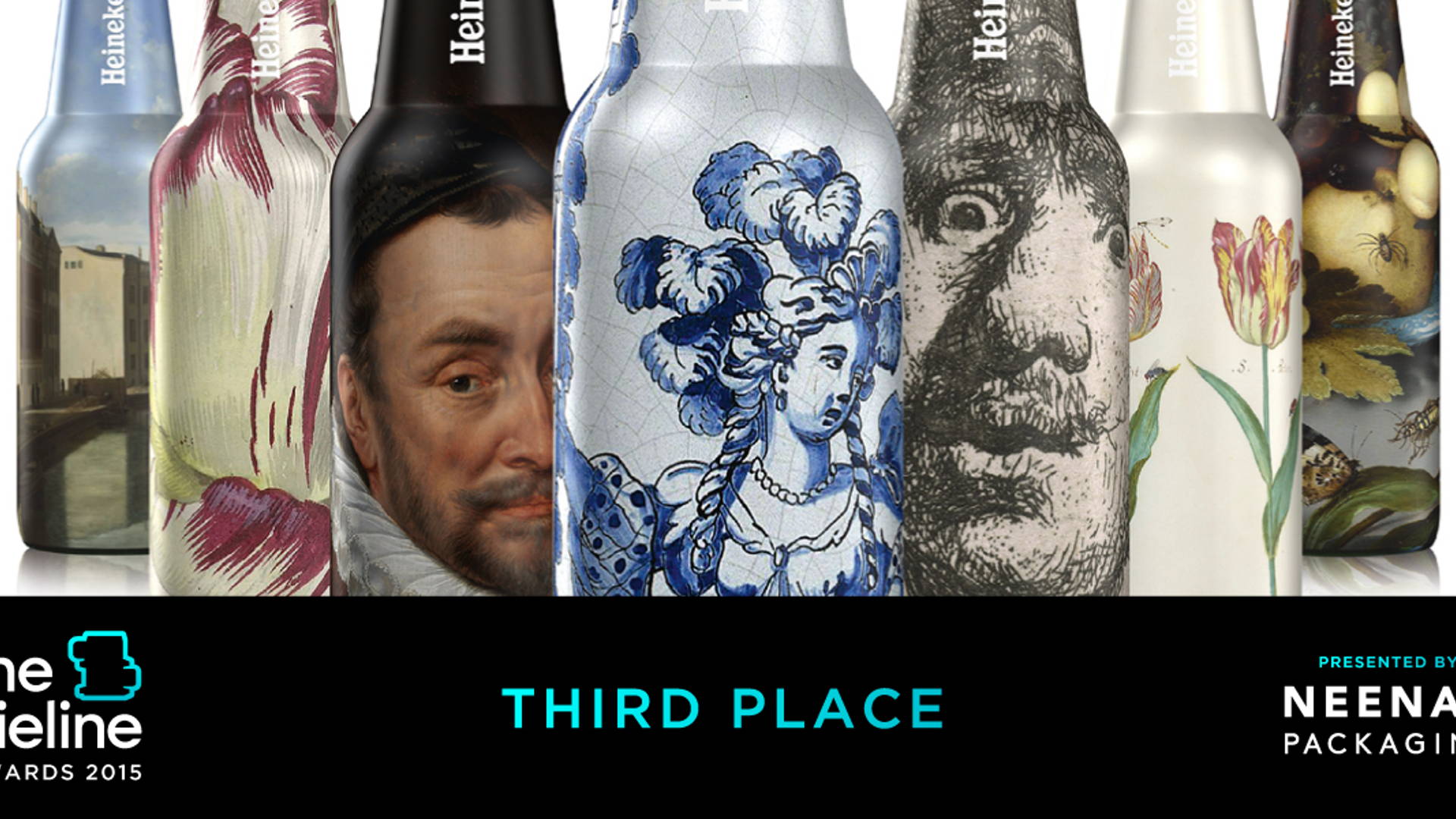 Featured image for The Dieline Awards 2015: 3rd Place Beer, Malt Beverages, Tobacco- Heineken Amsterdam Originals, The Rijksmuseum Bottles