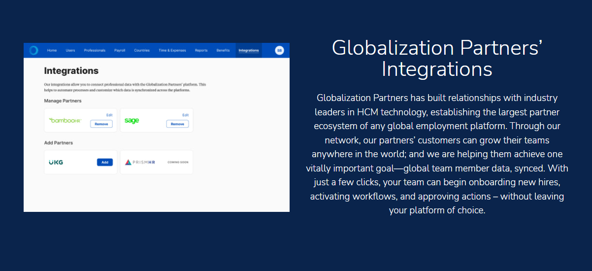 Globalization Partners product / service