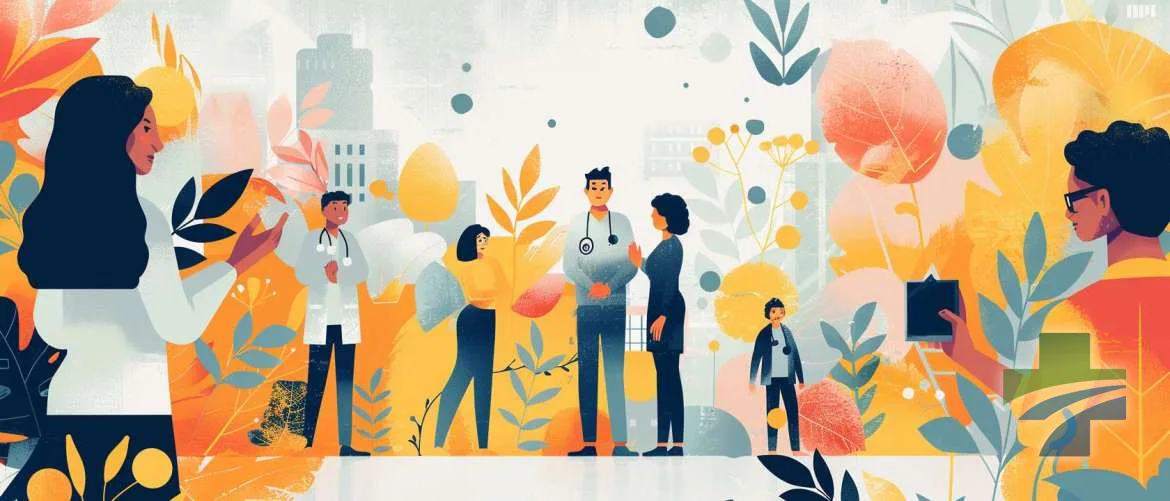 Illustration of social worker challenges and triumphs in healthcare