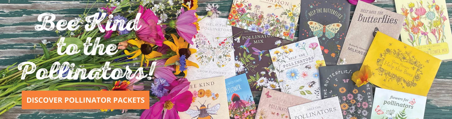 Pollinator Seed Packets - plant flowers save butterflies bees monarch butterfly wildflowers