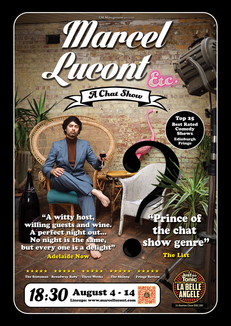The poster for Marcel Lucont Etc - A Chat Show