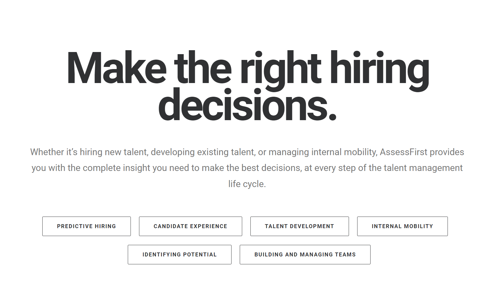 AssessFirst product / service