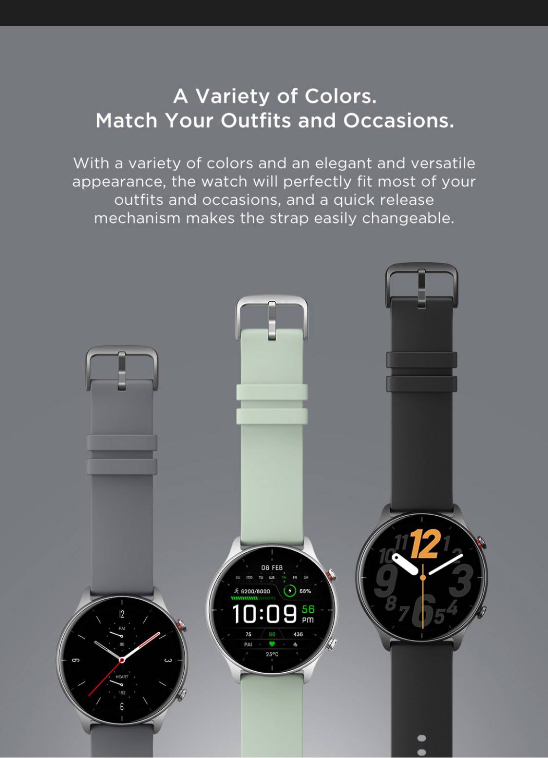 Best Buy: Amazfit GTR 2e Smartwatch 35mm Aluminum Alloy Slate Grey W2023OV2N