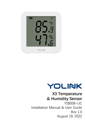 X3 Temperature and Humidity Sensor Installation Manual Cover.