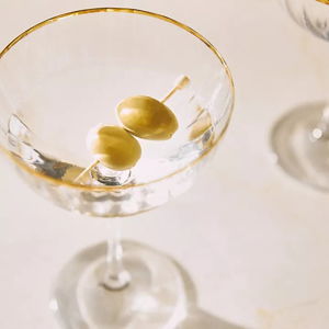 Waterfall Coupe Glasses, Set of 4