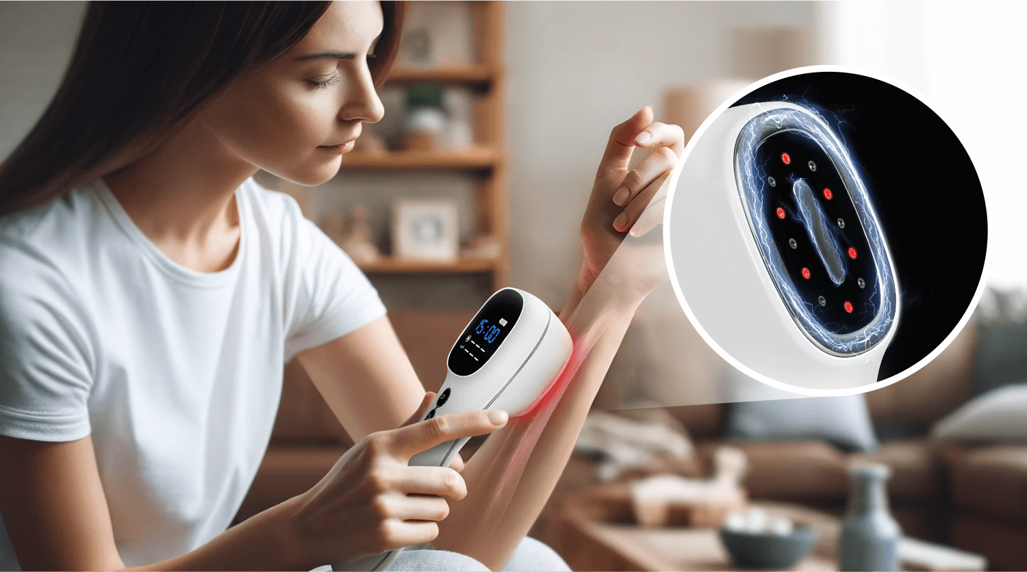 LLLT Laser Pain Relief Device with TENS for Human, Pets