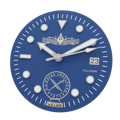 US Naval Institute blue dial with Surface Warfare insignia