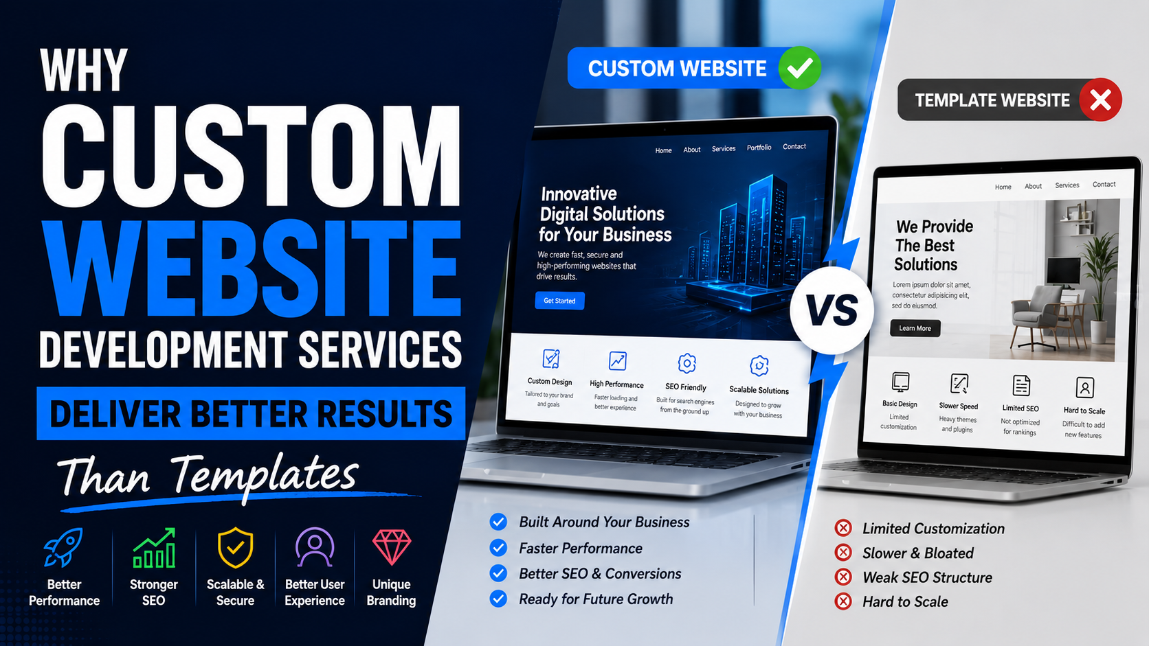 Why Custom Website Development Services Deliver Better Results Than Templates