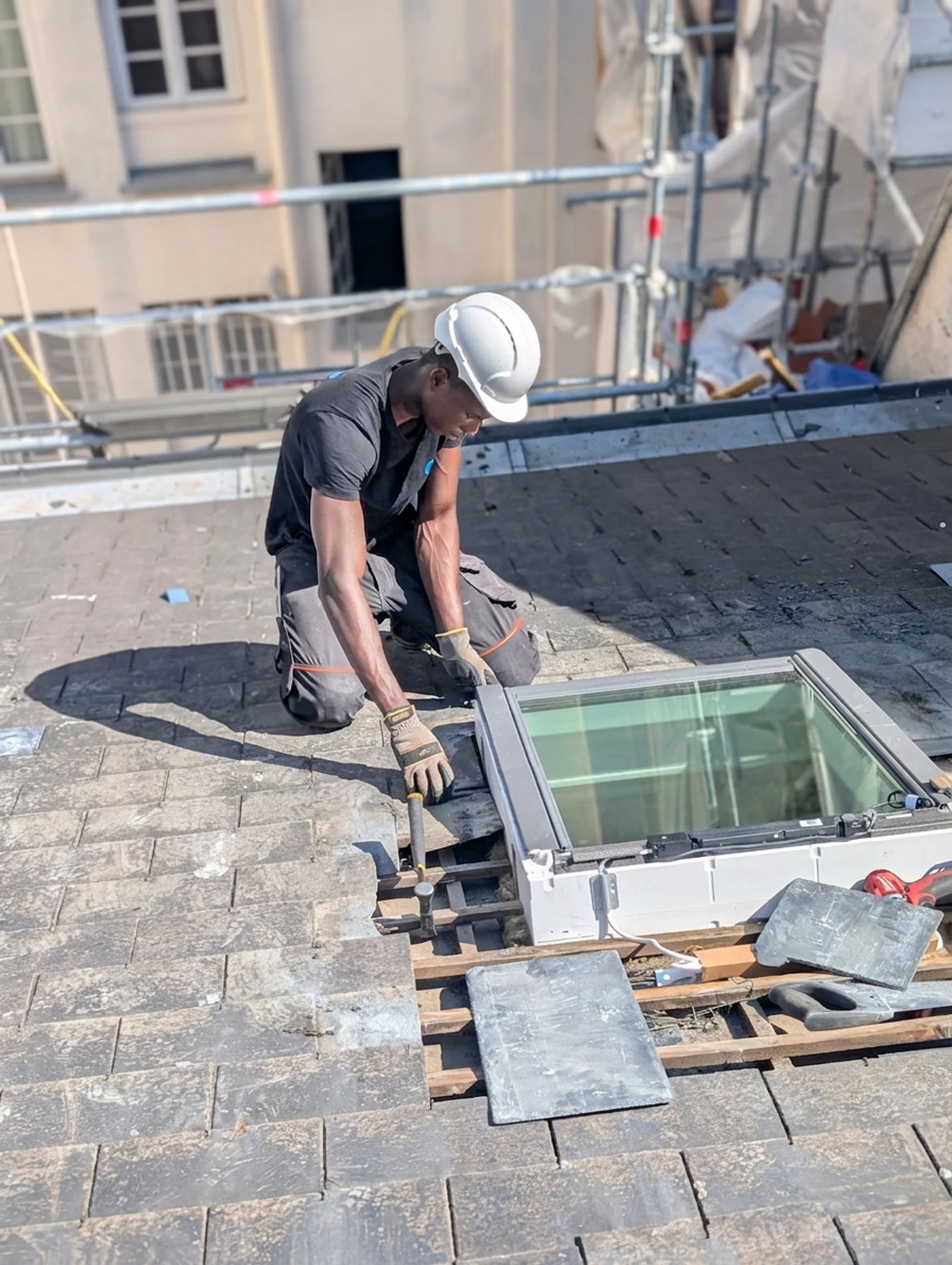 Réfection d'une verrière de toiture à Paris