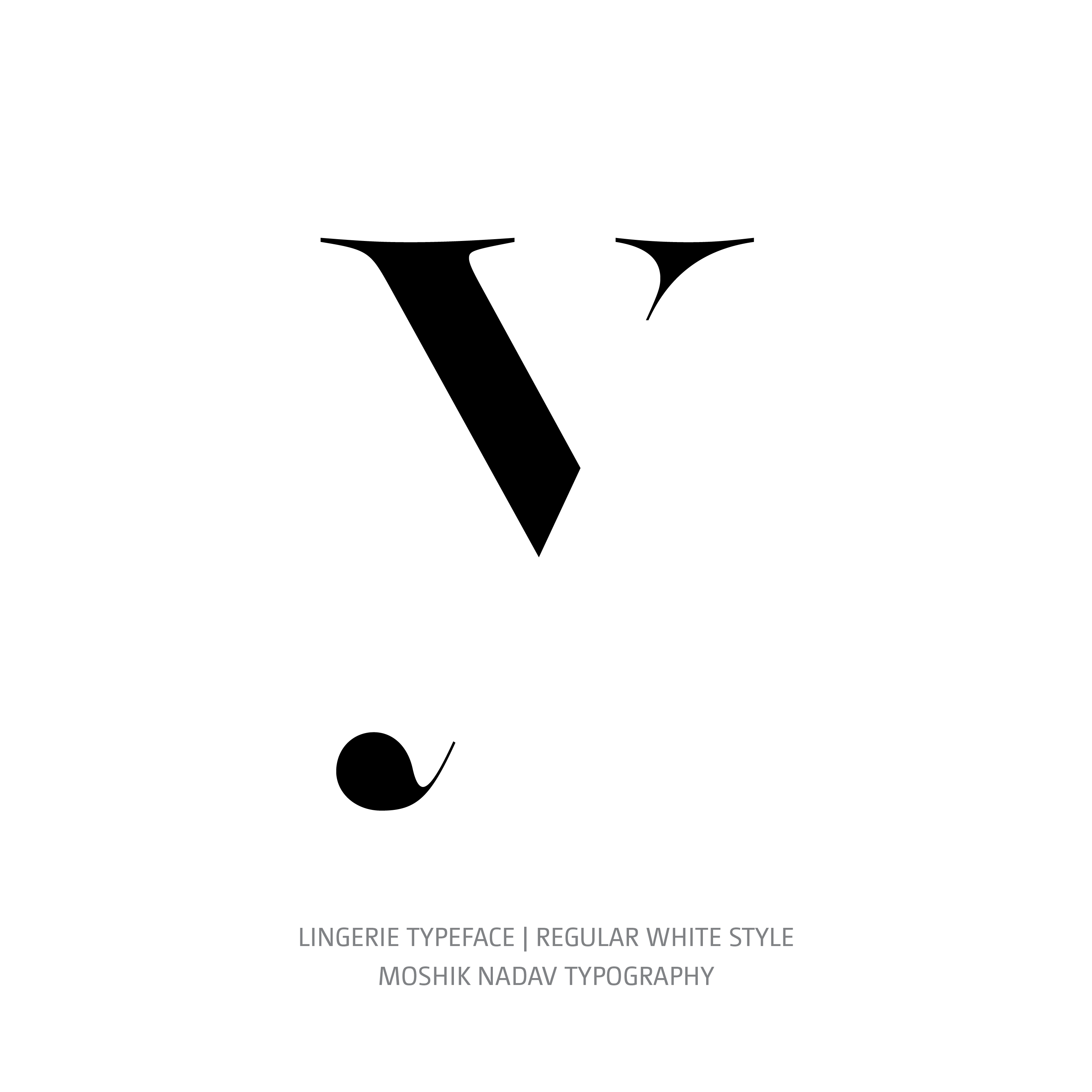 Lingerie Typeface Regular White y