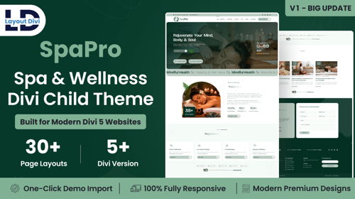 SpaPro ? Spa & Wellness Divi Child Theme