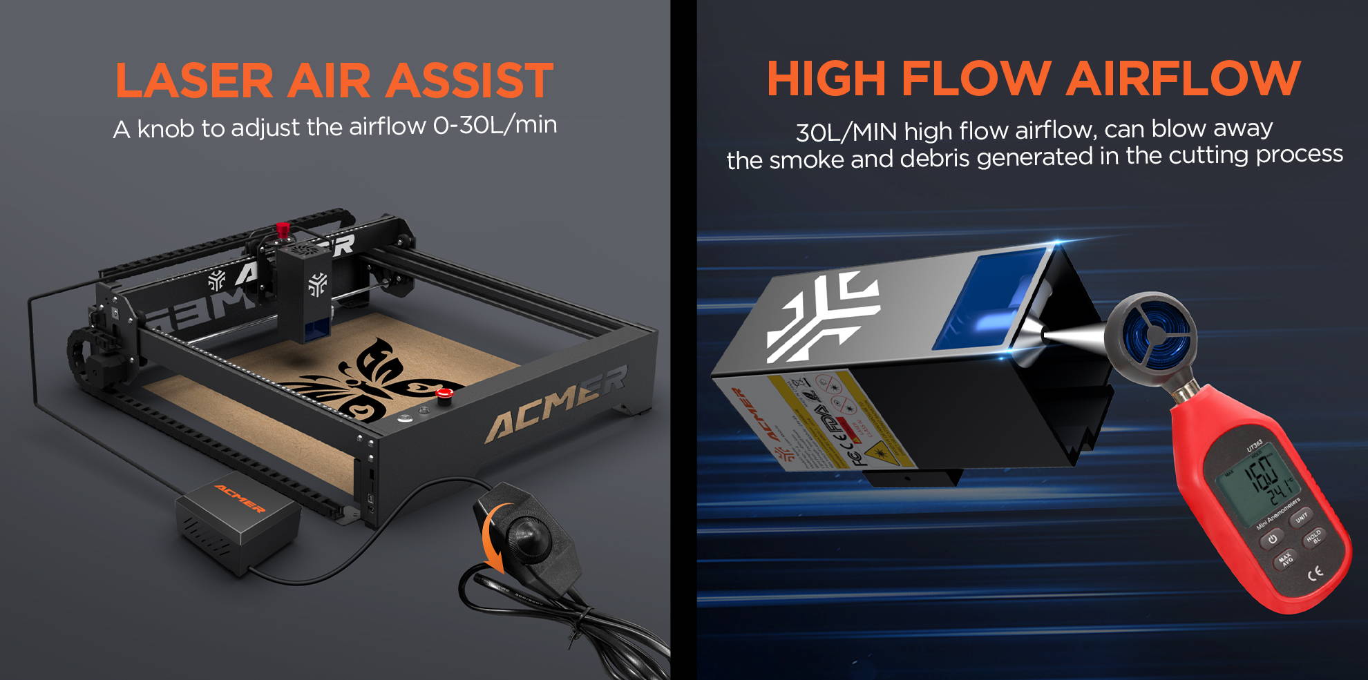 ACMER C4 laser air assist pump-parameter