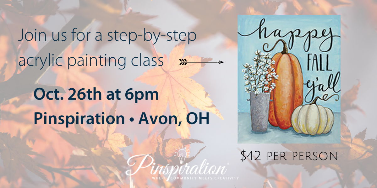 Acrylic Painting Class | Happy Fall Y’all promotional image