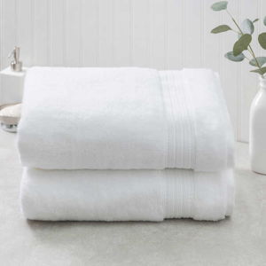 Charisma 100% Hygrocotton Towel Sets (Color: White)(Option: 2 Bath Towels)