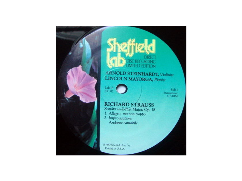 ★Audiophile★ Sheffield Lab / MAYORGA-STEINHARDT, - R Strauss Violin Sonata, NM!