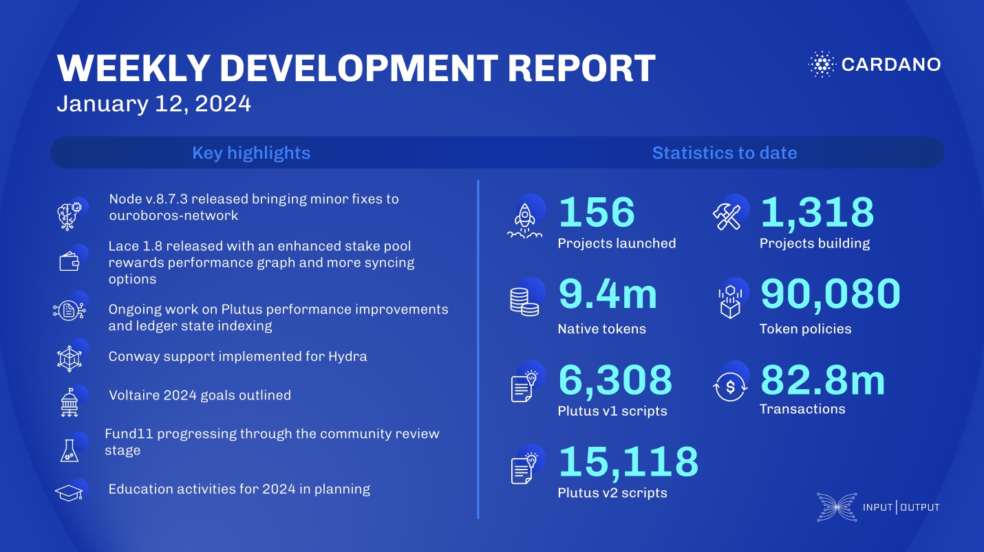 Weekly development report as of 2024-01-12 | Essential Cardano