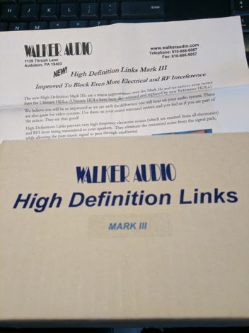 Walker Audio High definition Links MK III