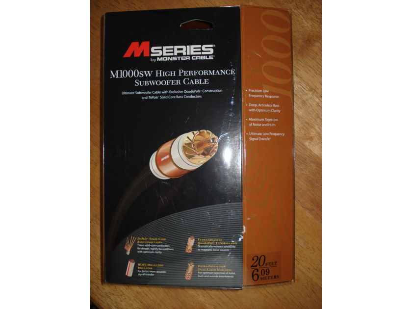 Monster M1000SW Subwoofer Cable-20ft