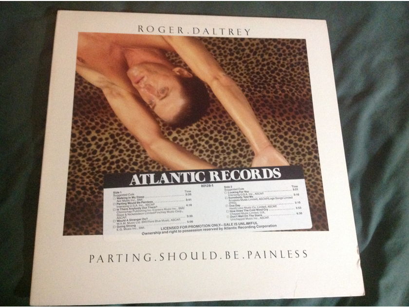 Roger Daltrey - Parting Should Be Painless Atlantic Records Promo  With DJ Timing Strip Vinyl LP NM