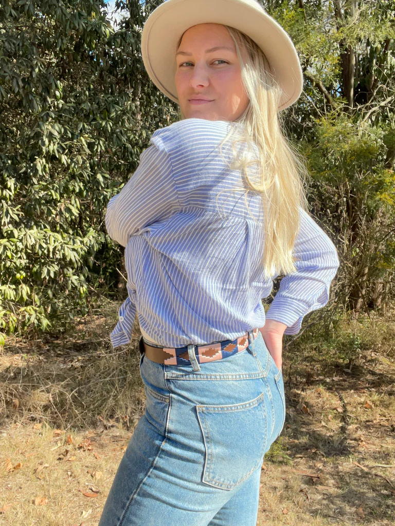 Quality Full Grain Leather Polo Belt. Style No: 41034 30 mm - Image 4