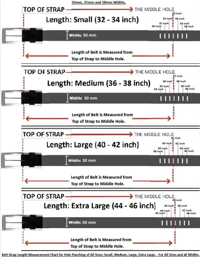 Full Grain Cow Hide Leather Belt. Width: 30 mm. Style: 41008 - Image 5