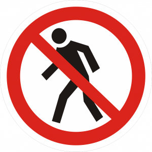 Векторный знак «проход запрещен» в формате cmx (Corel) и eps