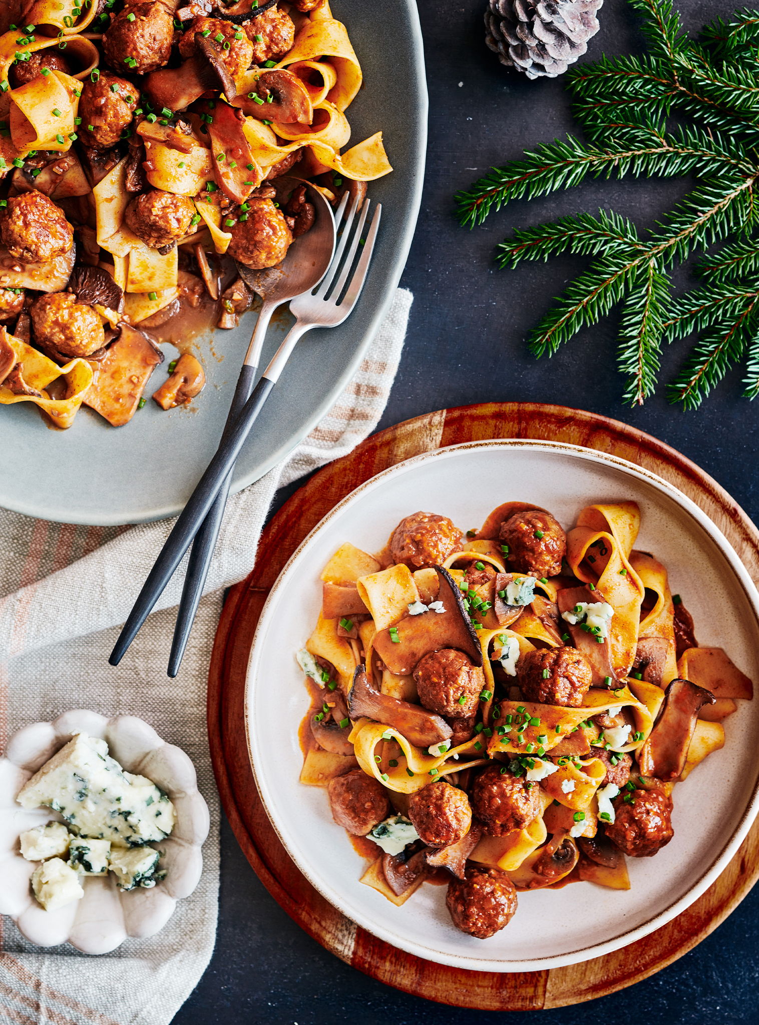 Pappardelle with Meatballs and Mushrooms | RICARDO
