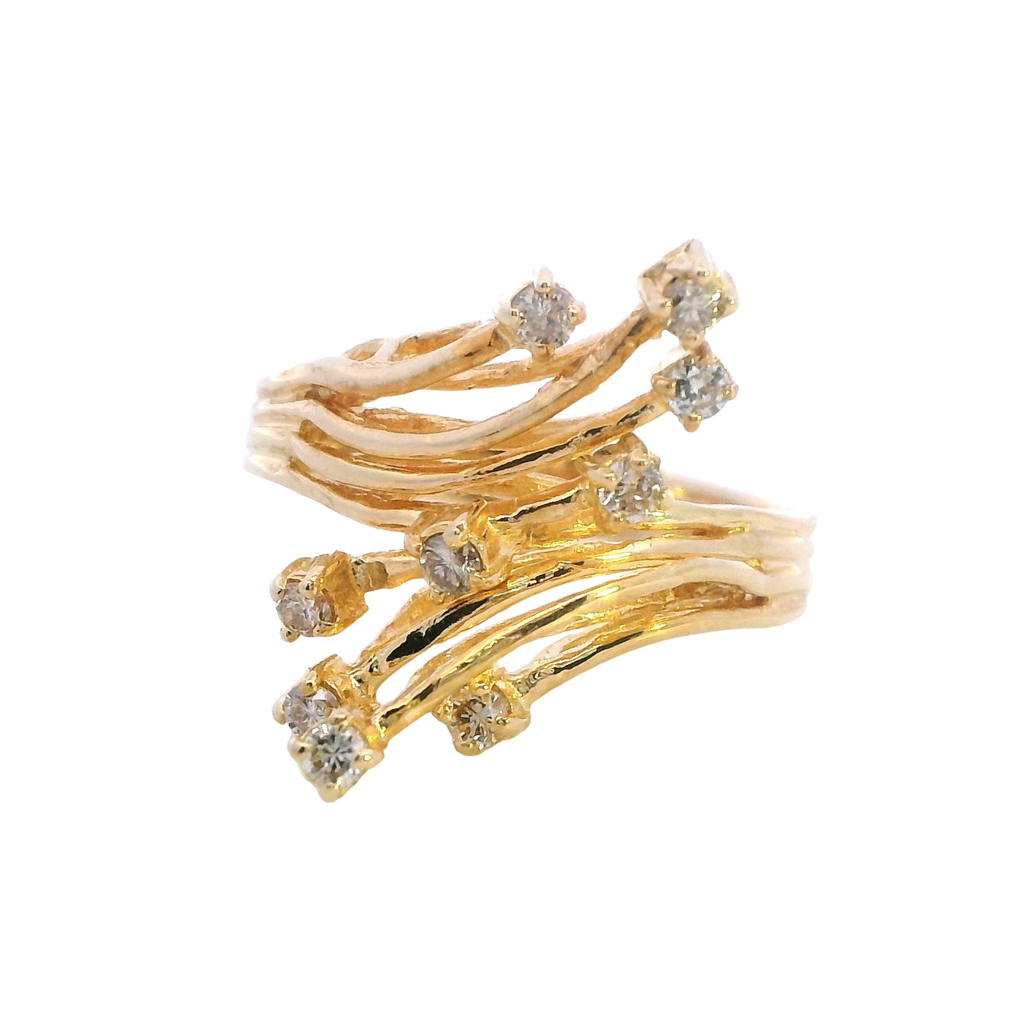 14ct Yellow Gold Multi-Diamond Ring