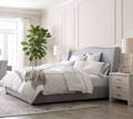 cape  upholstered bed in gray